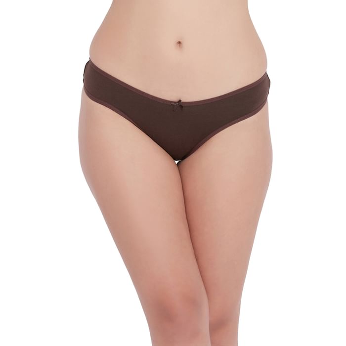 

Clovia Low Waist V-kini Panty in Brown - Cotton - PN3481A06