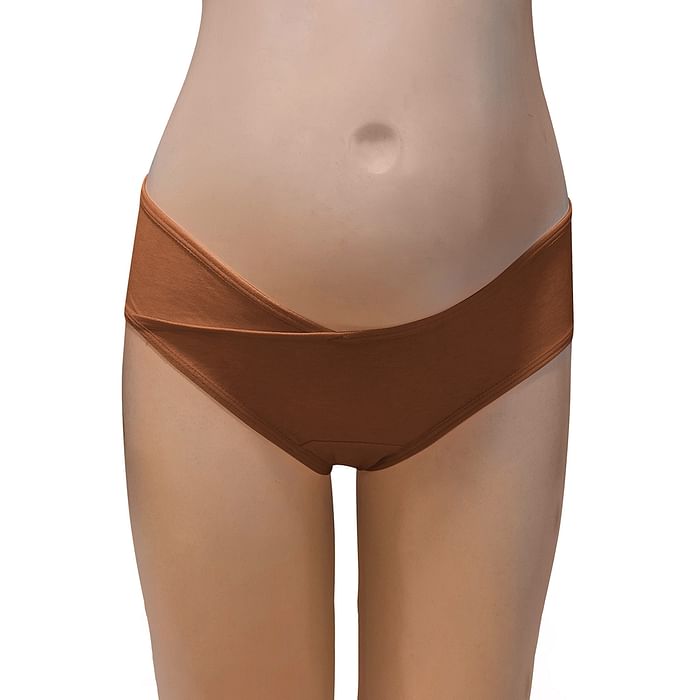 

Clovia Low Waist Hipster Maternity Panty in Brown - Cotton - PN3470P06