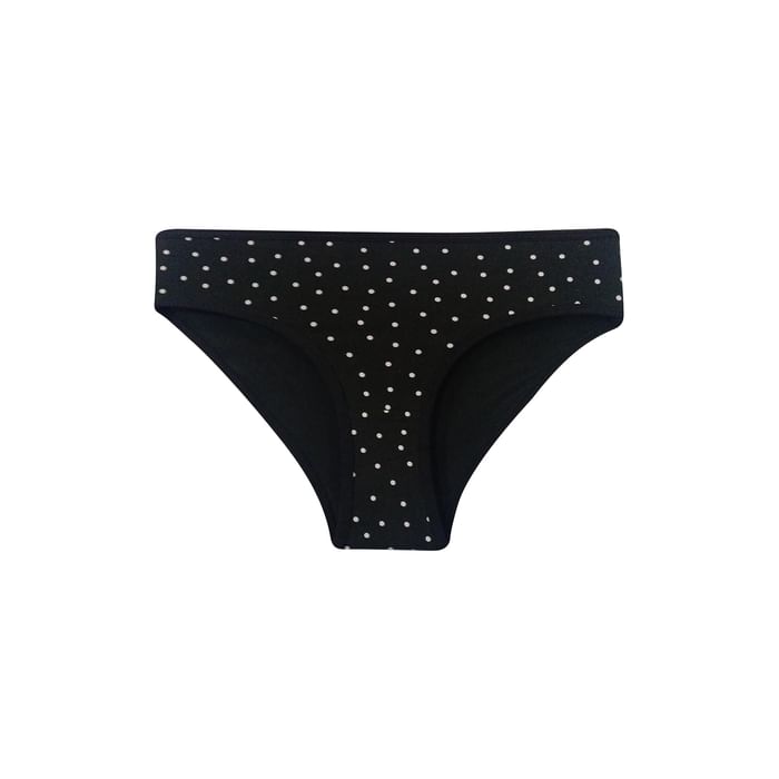 

Clovia Mid Waist Polka Print Bikini Panty in Black - Cotton - PN3467I13