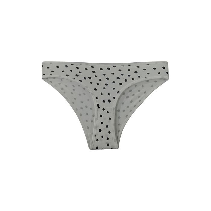 

Clovia Mid Waist Polka Print Bikini Panty in White - Cotton - PN3467I18