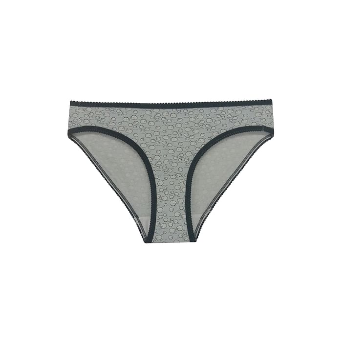 

Clovia Low Waist Printed Bikini Panty in Grey - PN5101K03, Light blue