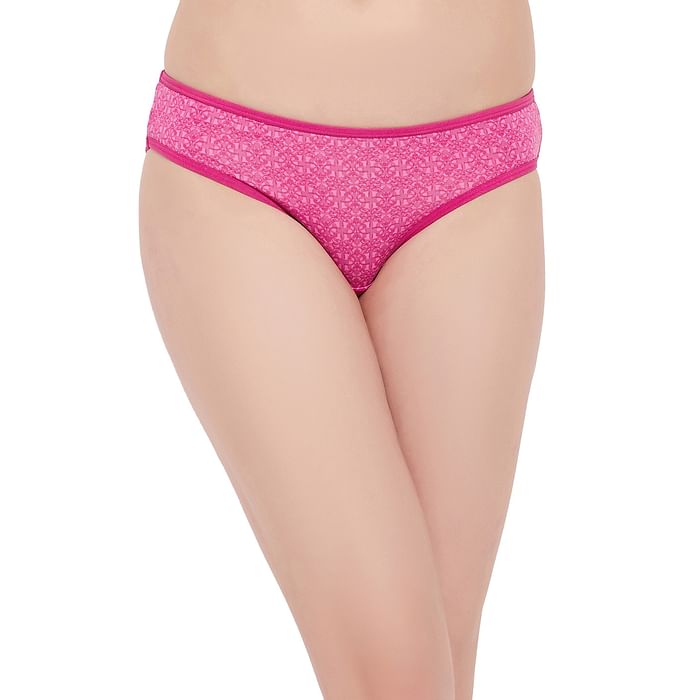 

Clovia Low Waist Printed Bikini Panty in Hot Pink - PN2810A14