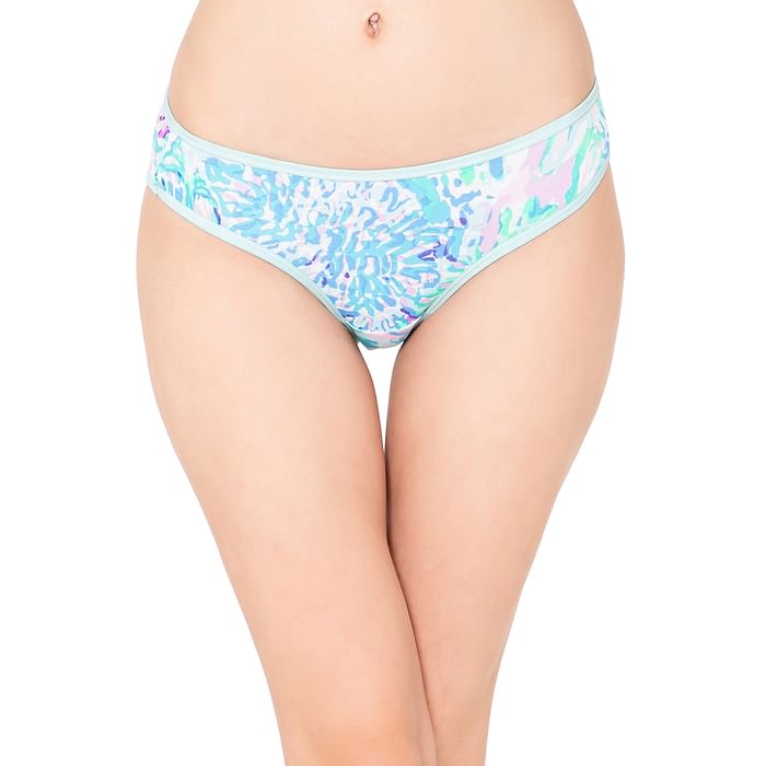 

Clovia Low Waist Printed Bikini Panty in Multicolour - Cotton - PN3380I19