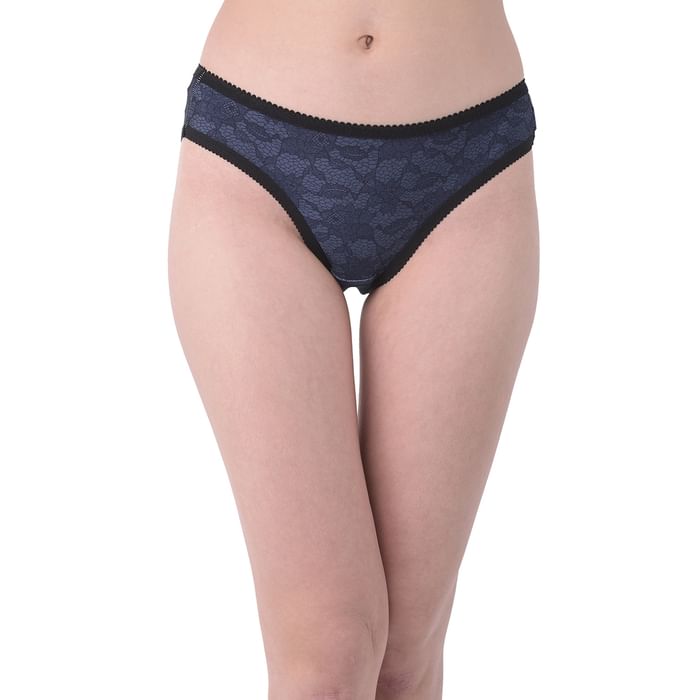 

Clovia Low Waist Printed Bikini Panty in Navy - PN5101K08