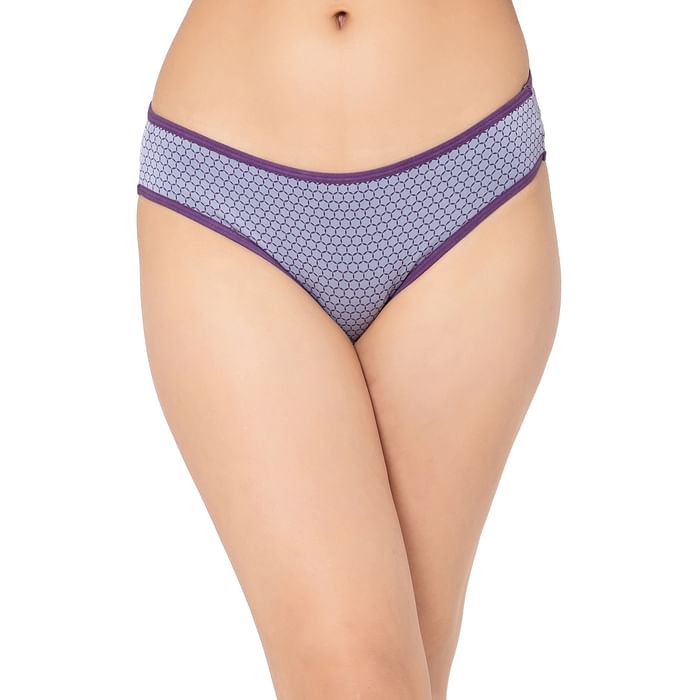 

Clovia Low Waist Printed Bikini Panty in Purple - PN2810B12, Lavender