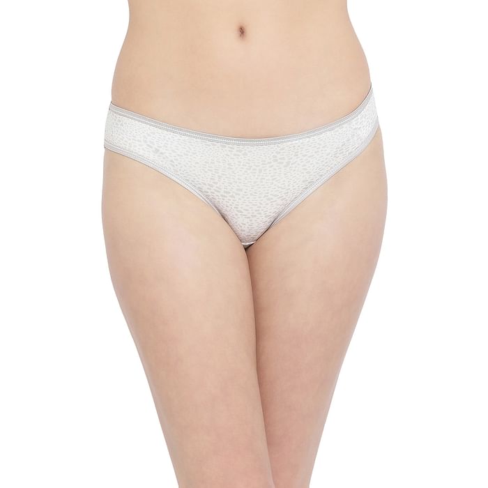 

Clovia Low Waist Printed Bikini Panty in White With Matching BR1552G18 - PN5101U18