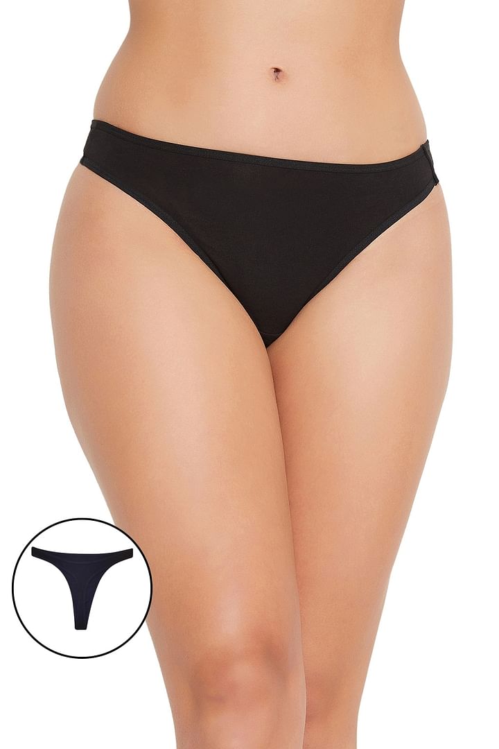 Buy Low Waist Thong in Black - Cotton Online India, Best Prices