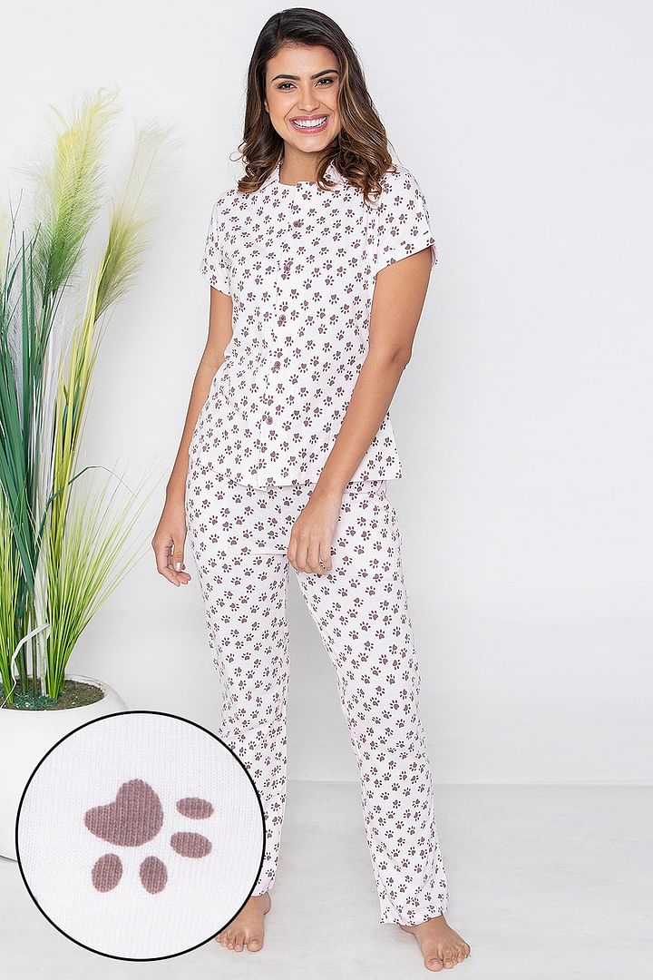 Buy Boston Club Women Grey Printed Pyjama  Lounge Pants for Women 7879019   Myntra