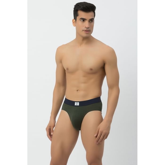 

Clovia John Players Manchester City Champion Cotton Brief in Olive Green - JBF031M17, Dark green