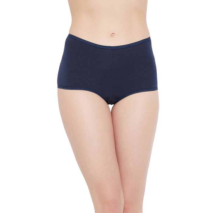 

Clovia Mid Waist Boyshorts in Navy - Cotton - PN2152P08