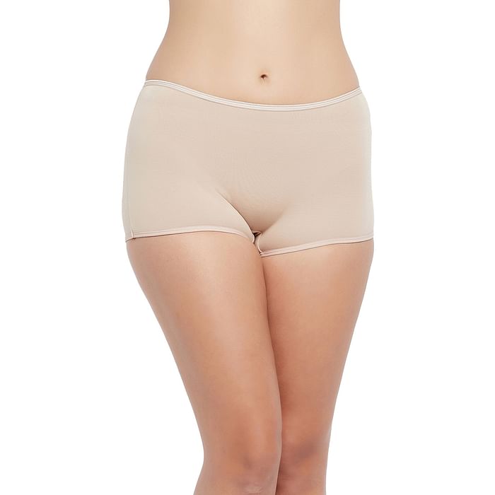 

Clovia Mid Waist Boyshorts in Nude Colour - Cotton - PN3462A24