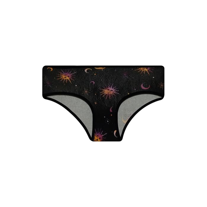 

Clovia Mid Waist Galaxy Print Hipster Panty in Black - Cotton - PN2854P13