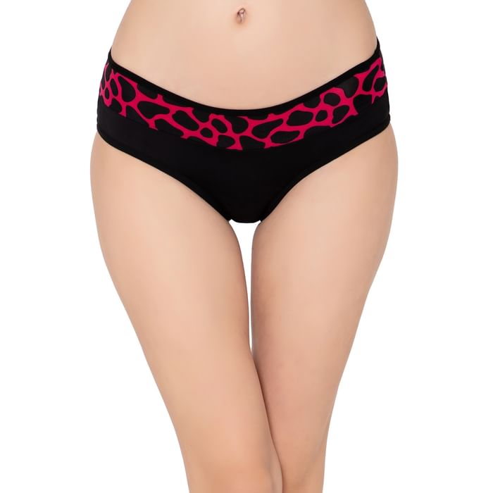 

Clovia Mid Waist Hipster Panty in Black - PN3523B13