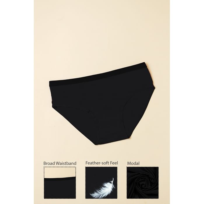 

Clovia Mid Waist Hipster Panty in Black - Modal - PN3547A13