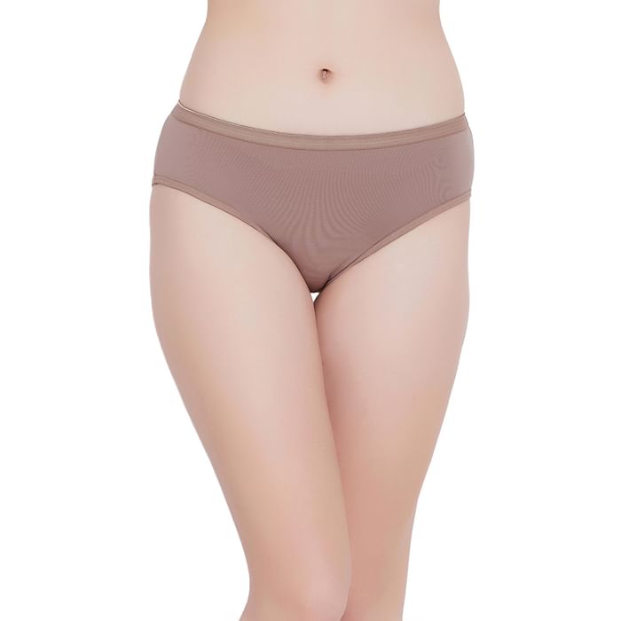 

Clovia Mid Waist Hipster Panty in Brown - Cotton - PN2597A24, Nude-colour