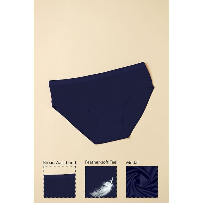 

Clovia Mid Waist Hipster Panty in Navy - Modal - PN3547A08