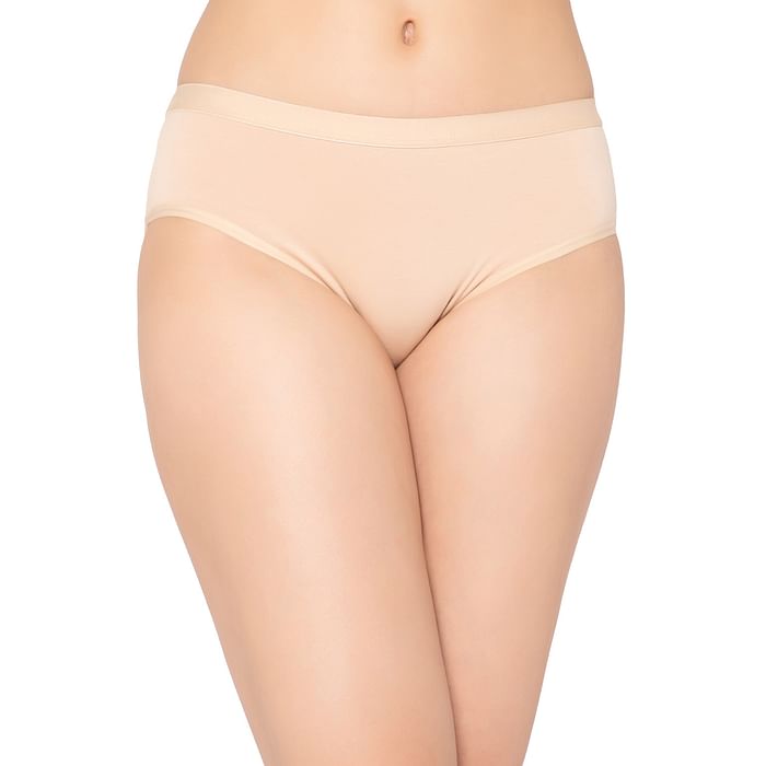 

Clovia Mid Waist Hipster Panty in Nude Colour - Cotton - PN2007A24