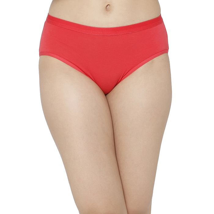 

Clovia Mid Waist Hipster Panty in Peach - Cotton - PN2007A34