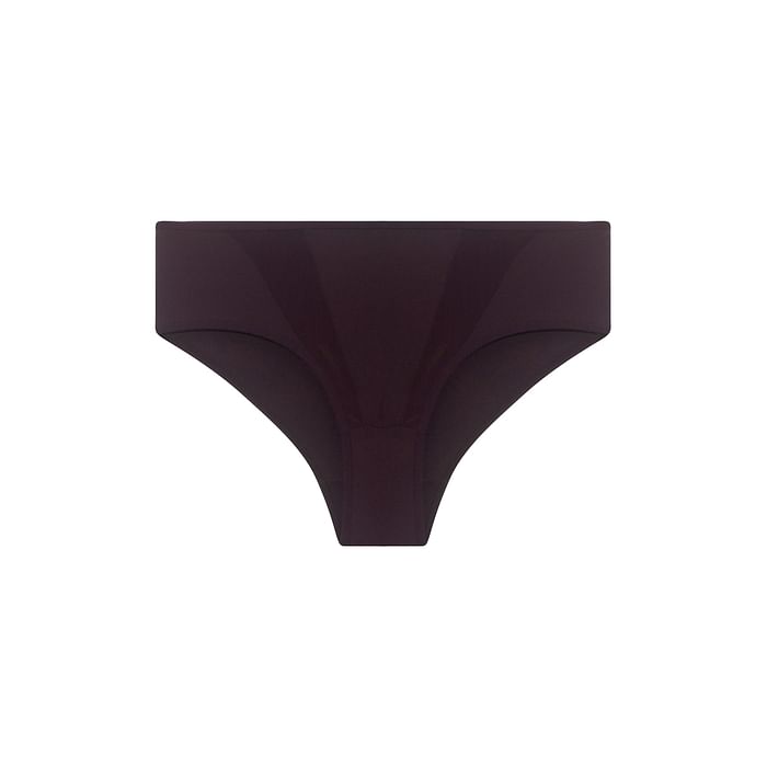 

Clovia Mid Waist Hipster Panty in Plum Colour with Powernet Panels - PN0557A15, Purple
