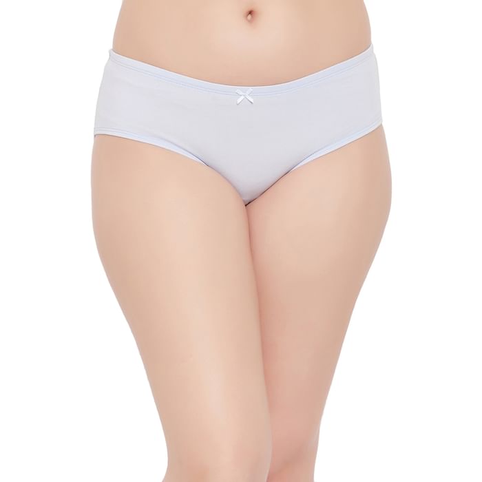 

Clovia Mid Waist Hipster Panty in Powder Blue - Cotton - PN3505P03, Light blue