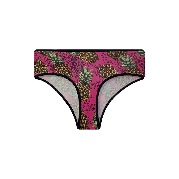 

Clovia Mid Waist Pineapple Print Hipster Panty in Pink - Cotton - PN2854B14