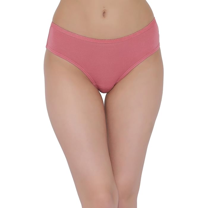 

Clovia Modal Mid Waist Hipster Panty In Pink - PN2548P22, Light pink