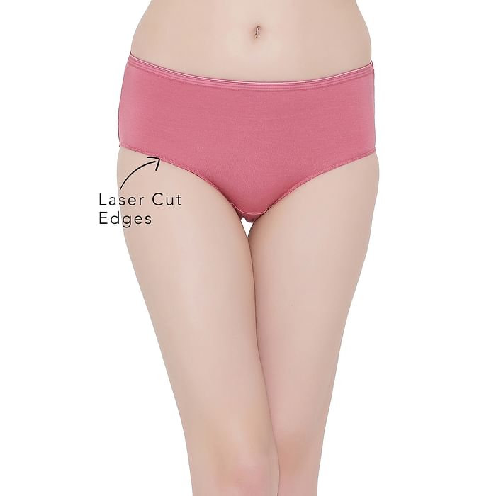 

Clovia Modal No Panty Line Mid Waist Hipster Panty - PN2509P22, Light pink