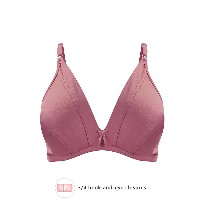 

Clovia Non-Padded Non-Wired Bra in Pink - Cotton Rich - BR1595D22, Light pink