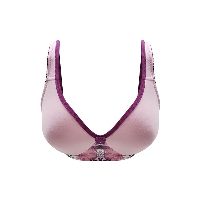 

Clovia Non-Padded Non-Wired Full Cup Bra in Blush Pink - Cotton - BR2326P22, Light pink
