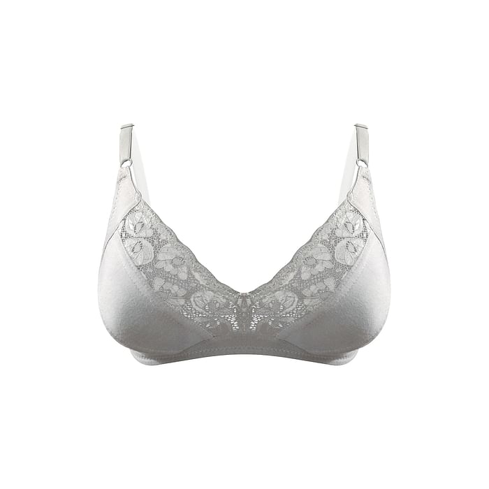 

Clovia Non-Padded Non-Wired Full Cup Bra in Grey - Cotton - BR2027Q05, Dark grey