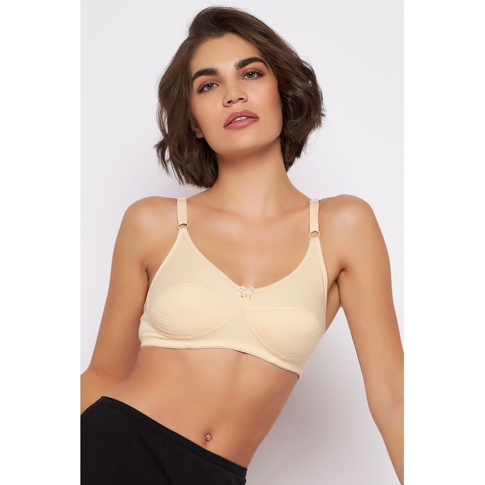 

Clovia Non-Padded Non-Wired Full Cup Bra in Nude Colour - Cotton Rich - BR1997A24