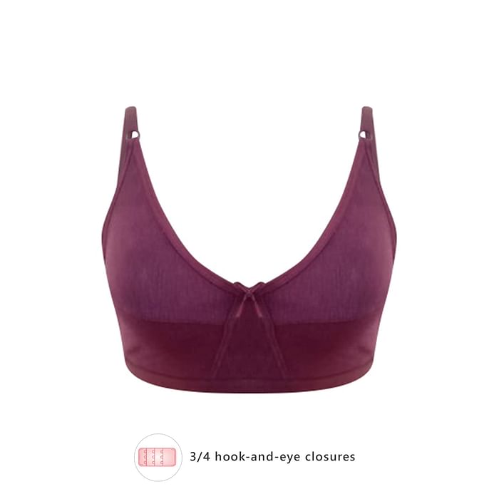 

Clovia Non-Padded Non-Wired Full Cup Bra in Purple- 100% Cotton - BR2104P15