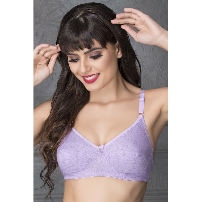 

Clovia Cotton Non-Padded Non-Wired Full Cup Bra - Purple - BR0793P12, Lavender