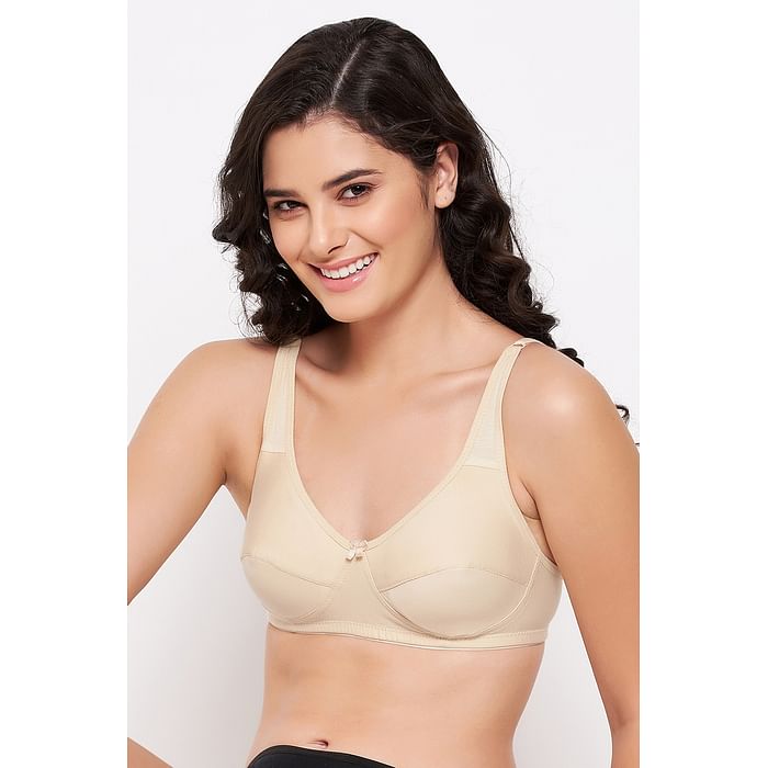 

Clovia Non-Padded Non-Wired Full Cup Everyday Bra in Nude Colour - Cotton - BR0955A24