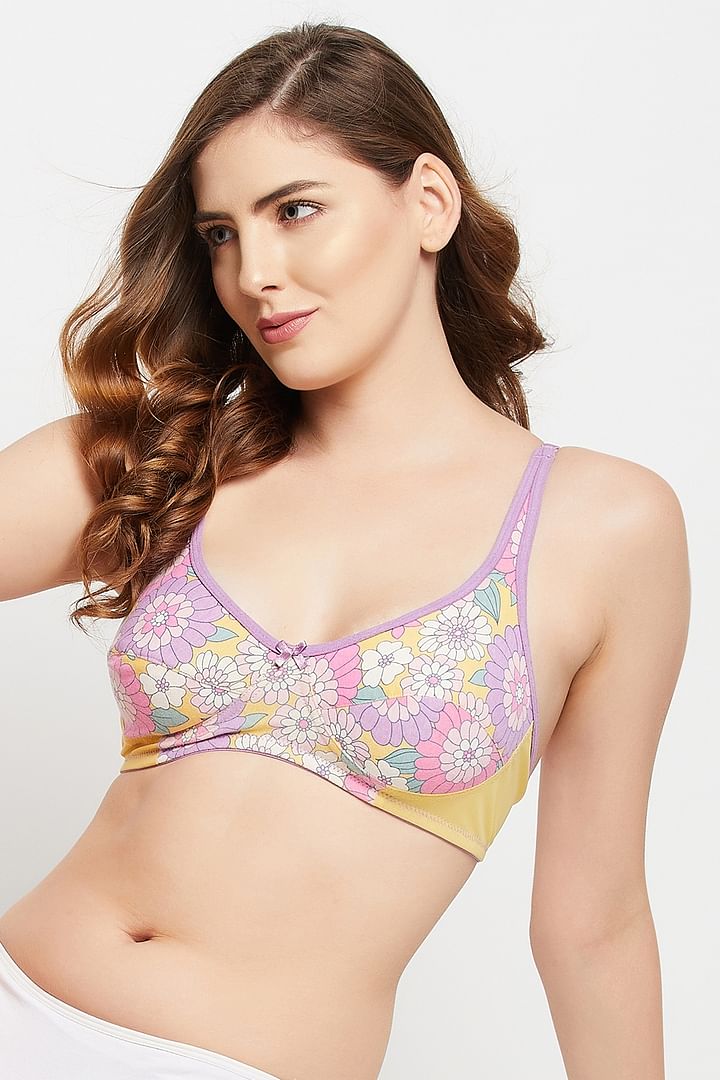 Hesxuno Back Support Bras for Women Womens Wireless Neck Floral
