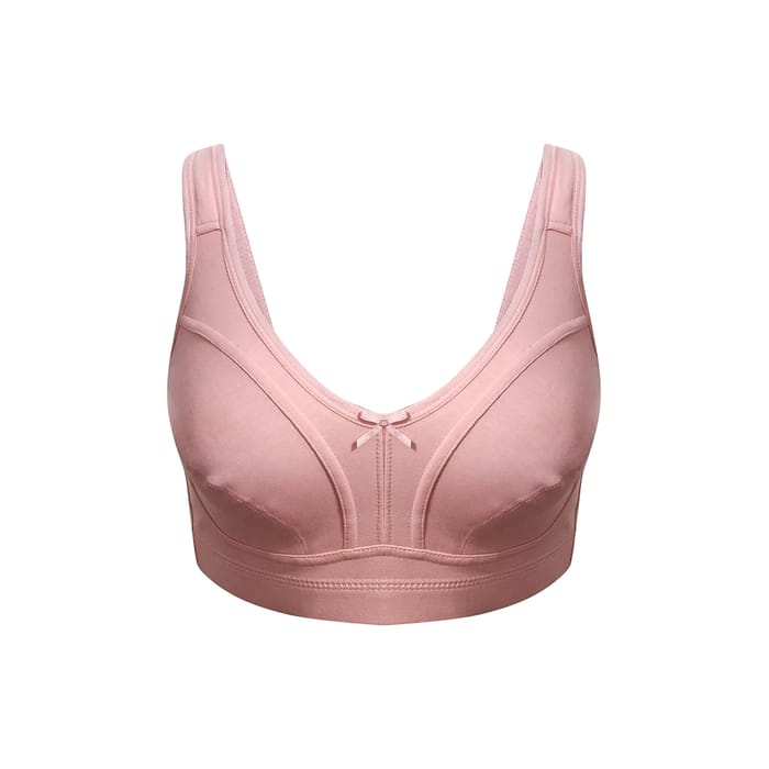 

Clovia Non-Padded Non-Wired Full Cup Full-Figure Bra in Light Pink - Cotton - BR2336P22