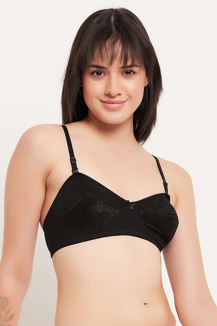 Buy Non-Padded Non-Wired Full Cup Multiway Balconette Bra in Black - Cotton  Online India, Best Prices, COD - Clovia - BR2425A13