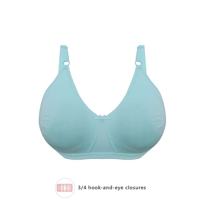 

Clovia Non-Padded Non-Wired Full Cup T-Shirt Bra in Light Blue - Cotton - BR0843R03