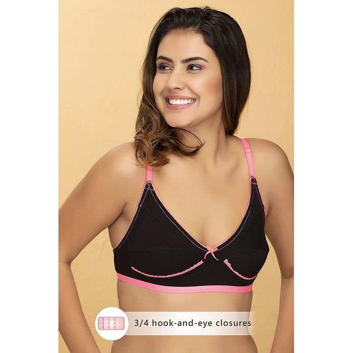 

Clovia Non-Padded Non-Wired Figure Bra in Black - Cotton Rich - BR0185Y13
