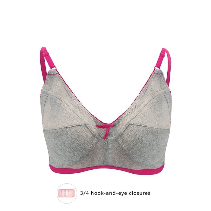 

Clovia Non-Padded Non-Wired Figure Bra in Light Grey - Cotton Rich - BR0185Y01