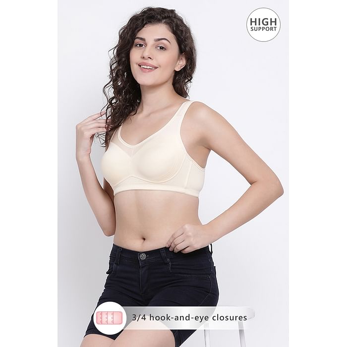 

Clovia Non-Padded Non-Wired High Support Full Figure Bra- Cotton - BR2052R24, Nude-colour