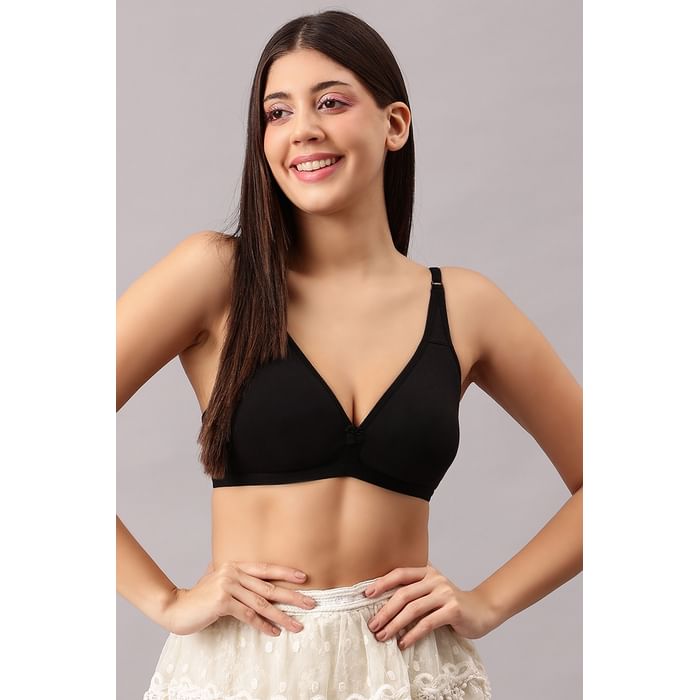 

Clovia Non-Padded Non-Wired Plunge Bra - BR0987P13, Black