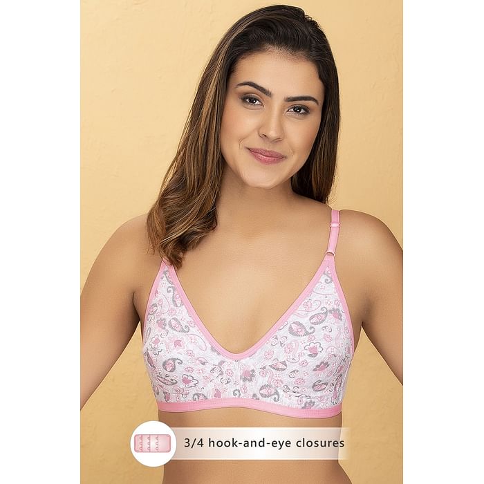 

Clovia Non-Padded Non-Wired Full Coverage Printed Bra - Cotton - BR0227K01, Light grey