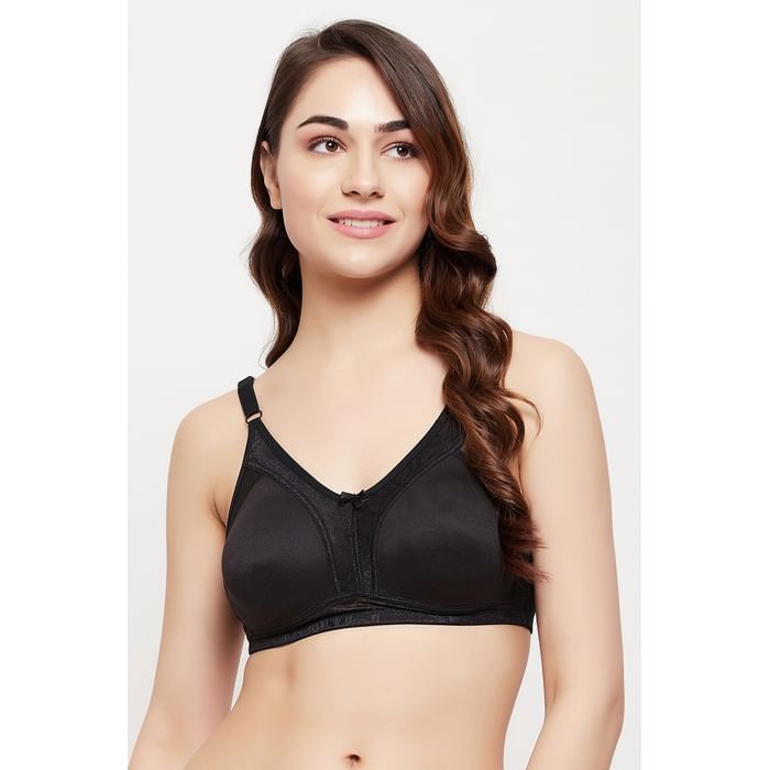 

Clovia Non-Padded Non-Wired Spacer Cup Full Figure Bra in Black - Cotton - BR2407A13
