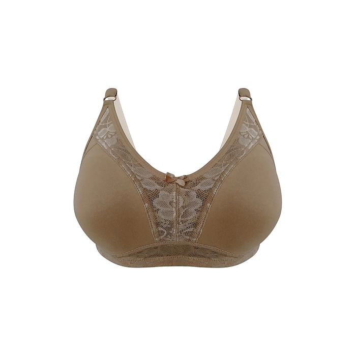 

Clovia Non-Wired Lightly Padded Spacer Cup T-shirt Bra in Nude Colour - Cotton Rich - BR2407A24