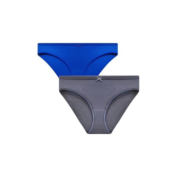 

Clovia Pack of 2 Low Waist Bikini Panties - Cotton - PNC506P19, Multicolour