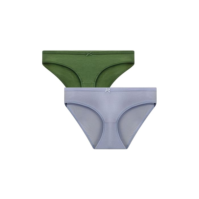 

Clovia Pack of 2 Low Waist Bikini Panties - Cotton - PNC506A19, Multicolour