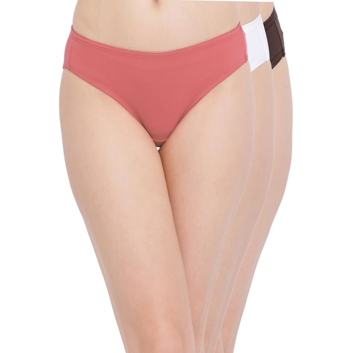 

Clovia Pack of 3 Cotton Low Waist Bikini Panties - PNC500160, Assorted