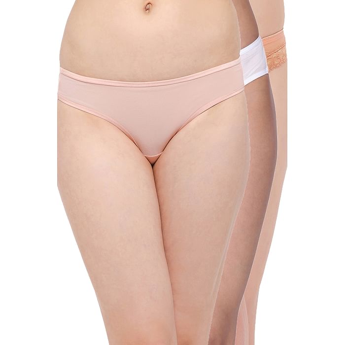 

Clovia Pack of 3 Low Waist Bikini Panties - PNC003H19, Multicolour