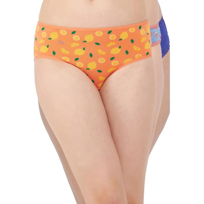 

Clovia Pack of 3 Mid Waist Panties - Cotton - PNC003R19